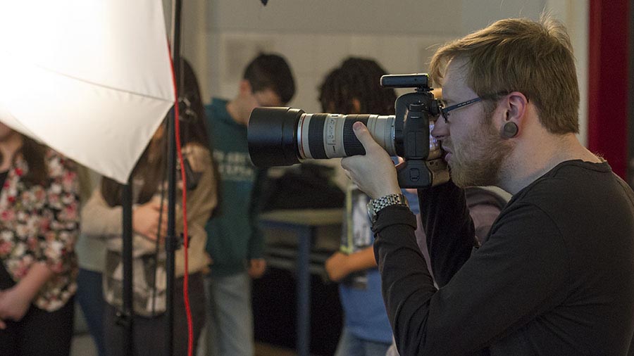 Sven beim Fotografieren